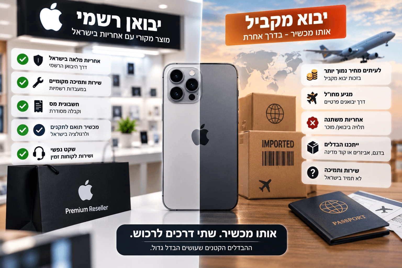 מה ההבדל בין יבואן רישמי ליבואן מקביל?
