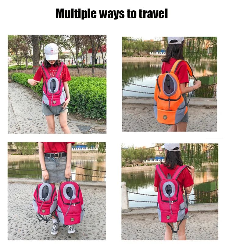 Breathable Dog Carrier Backpack - Portable Travel Bag for Small Dogs