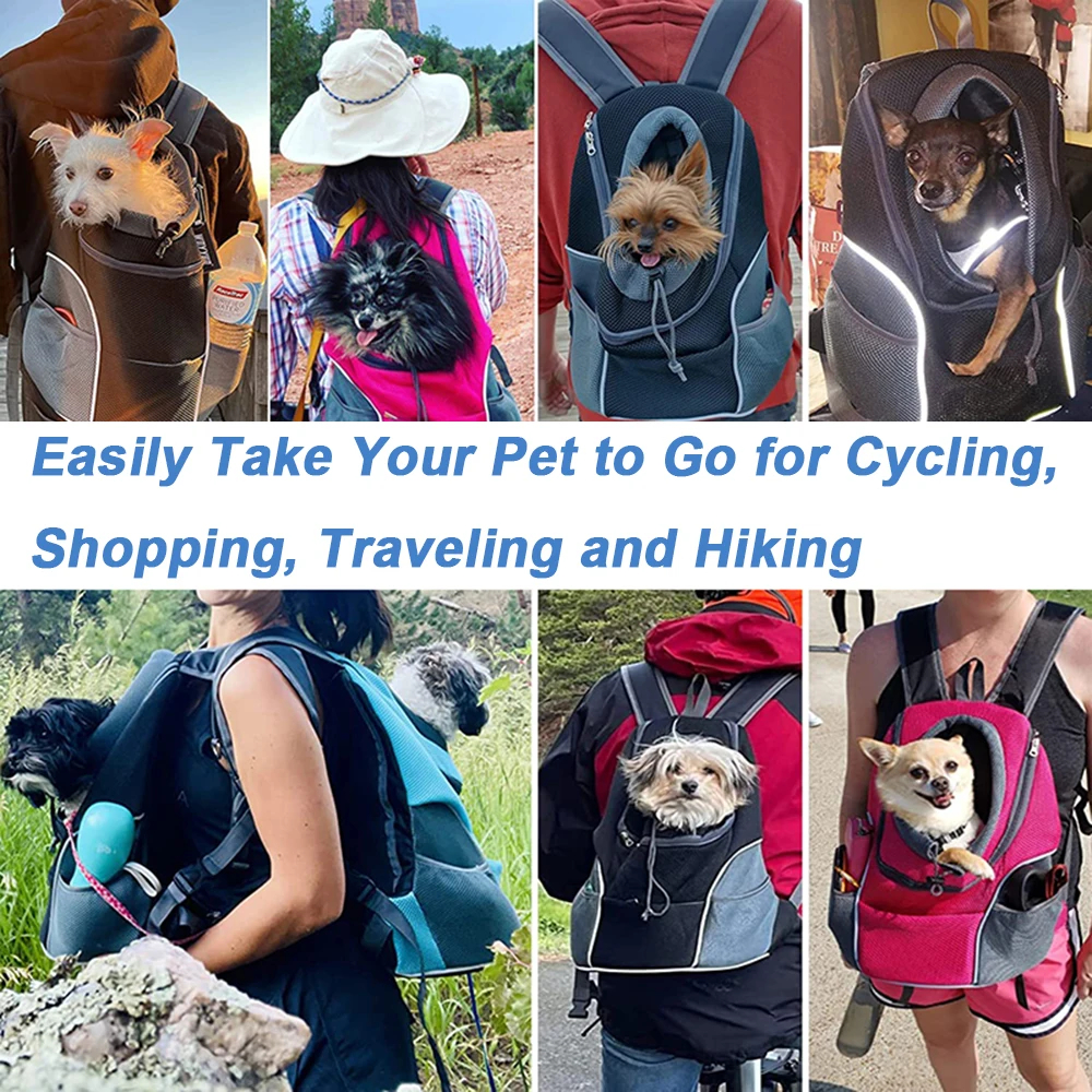 Breathable Dog Carrier Backpack - Portable Travel Bag for Small Dogs