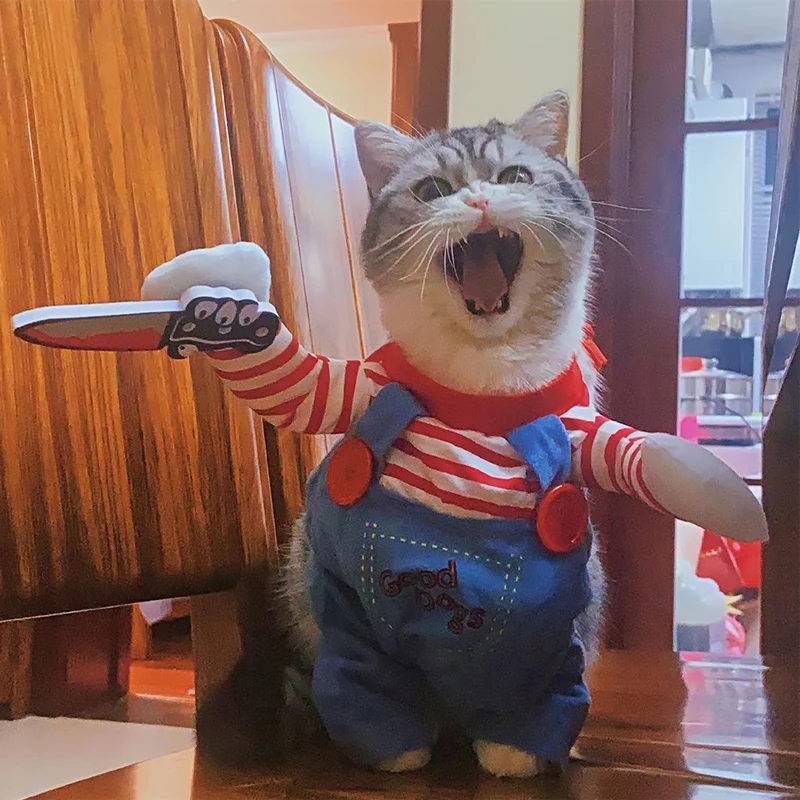 Funny Halloween Costume for Cats & Dogs - Pet Cosplay Outfit