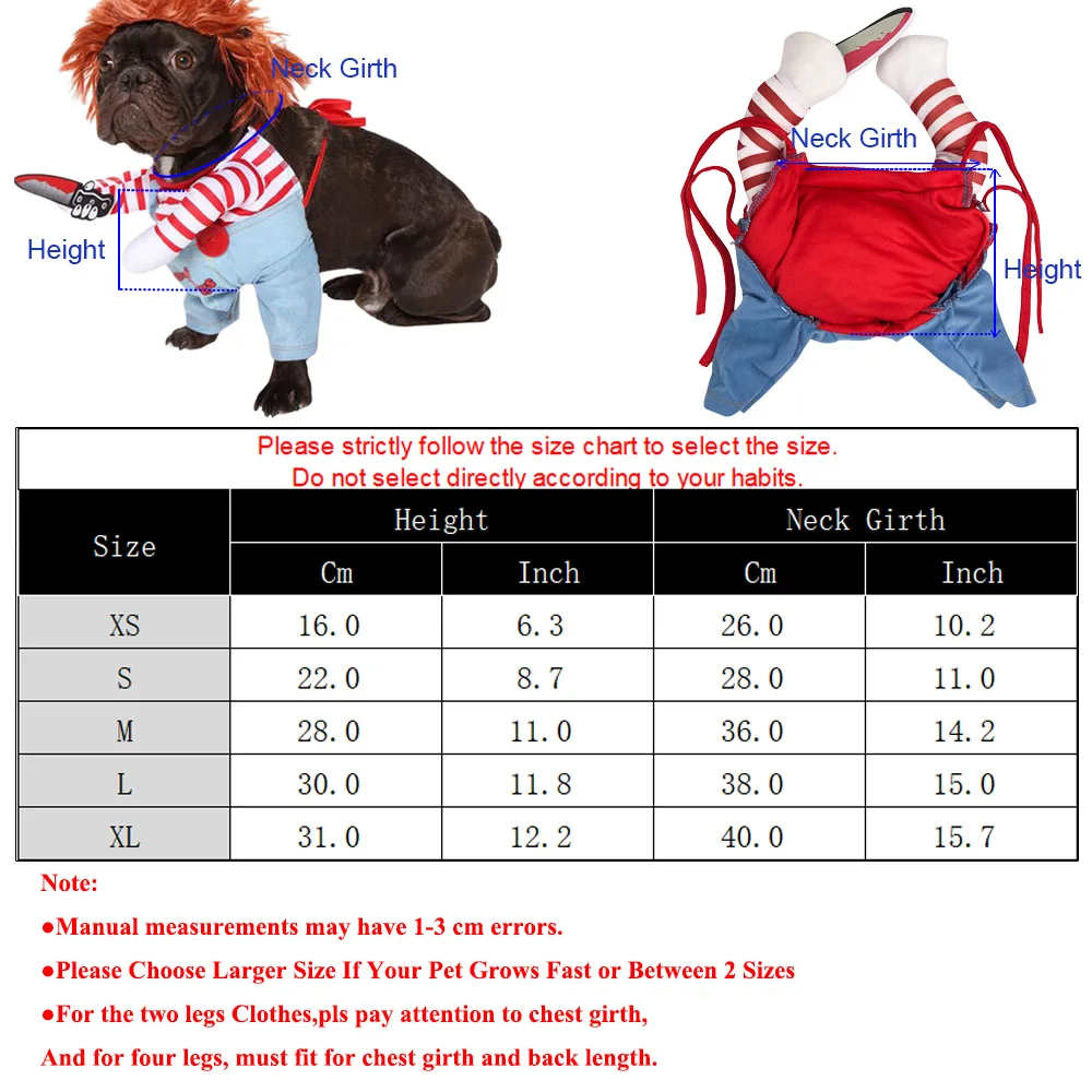 Funny Halloween Costume for Cats & Dogs - Pet Cosplay Outfit