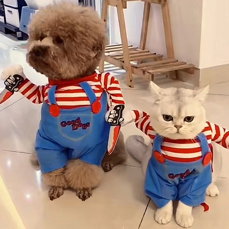 Funny Halloween Costume for Cats & Dogs - Pet Cosplay Outfit