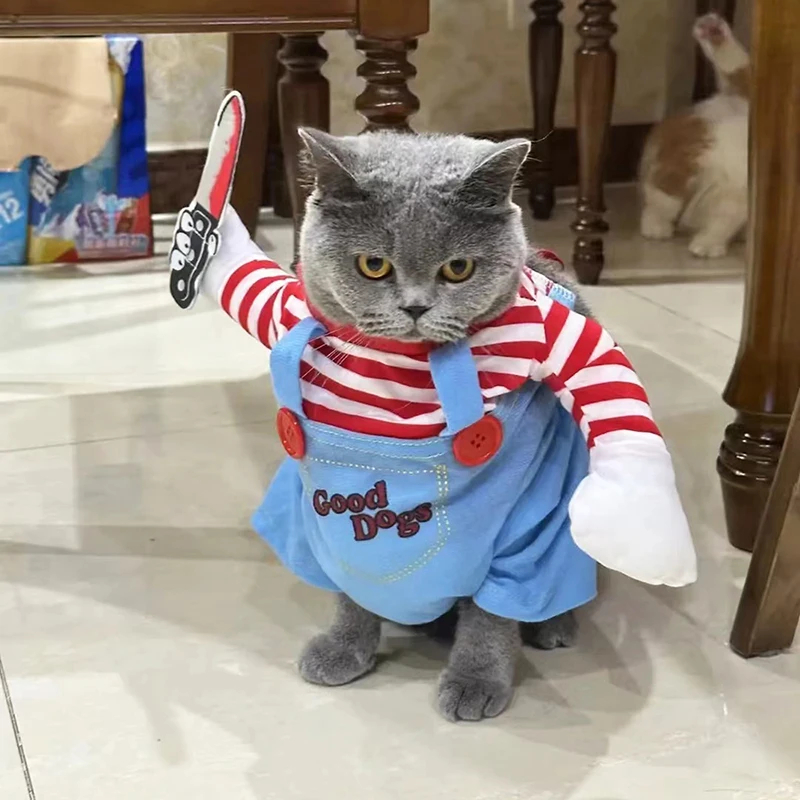 Funny Halloween Costume for Cats & Dogs - Pet Cosplay Outfit