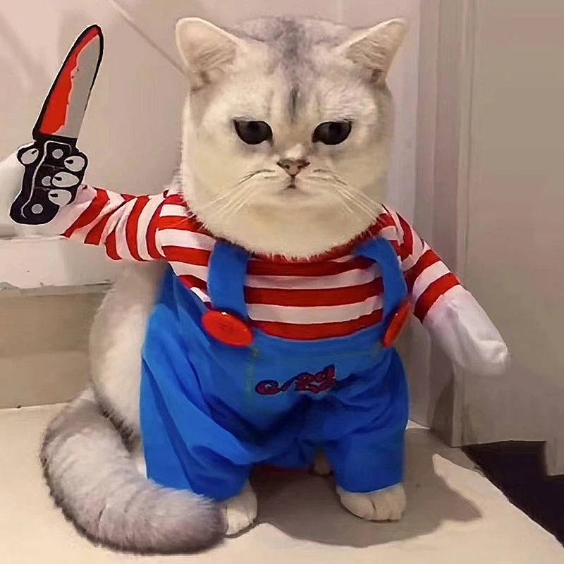 Funny Halloween Costume for Cats & Dogs - Pet Cosplay Outfit