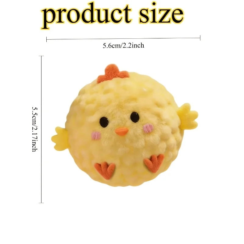 Interactive Squeaky Chick Ball - Bouncing Chew Toy