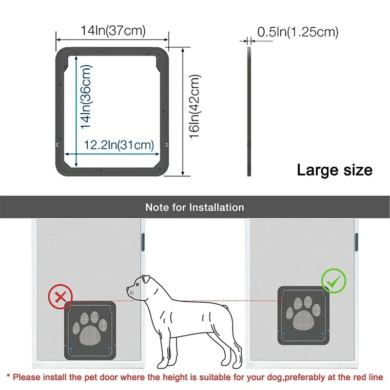 Lockable Pet Flap Door for Cats & Dogs Door