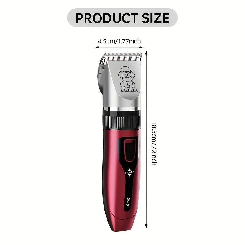 Low-Noise Rechargeable Pet Grooming Clipper for Dogs & Cats
