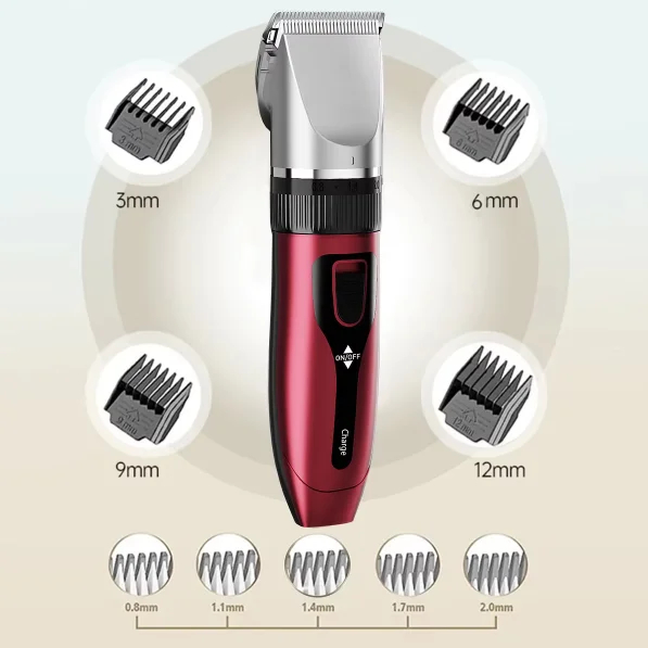 Low-Noise Rechargeable Pet Grooming Clipper for Dogs & Cats