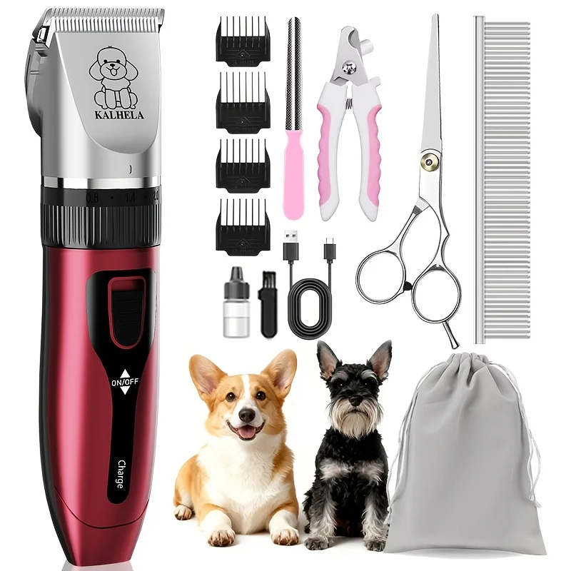 Low-Noise Rechargeable Pet Grooming Clipper for Dogs & Cats