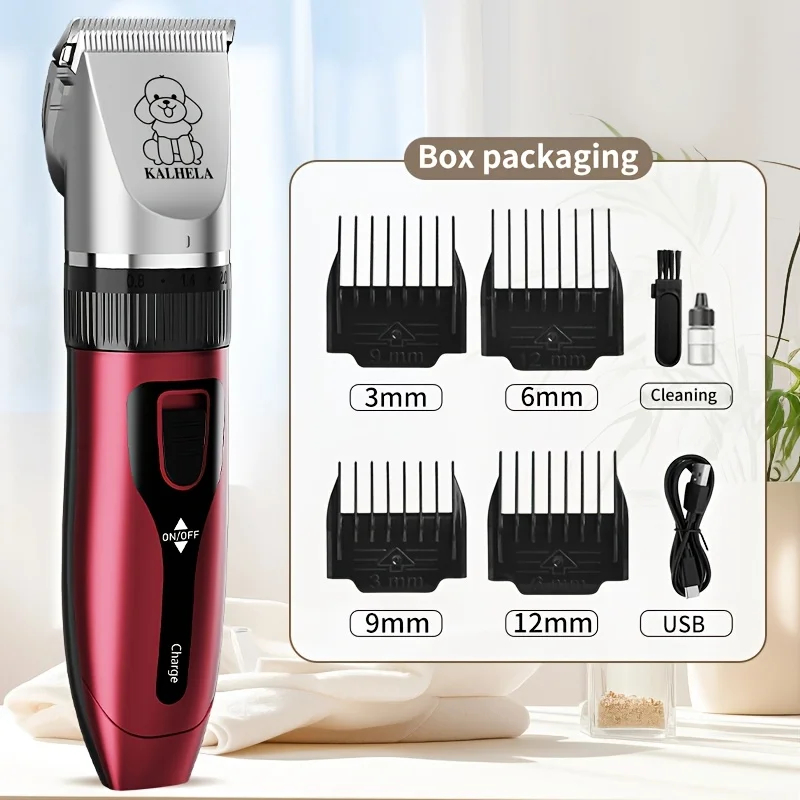 Low-Noise Rechargeable Pet Grooming Clipper for Dogs & Cats