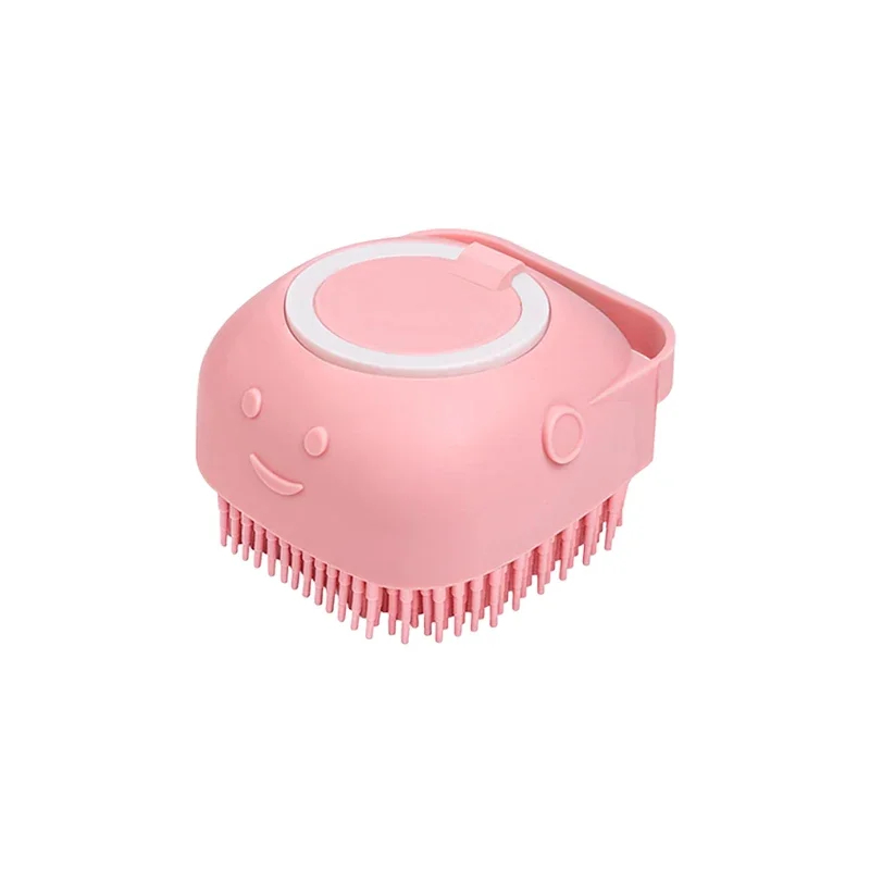 Pet Bath & Massage Brush with Shampoo Dispenser