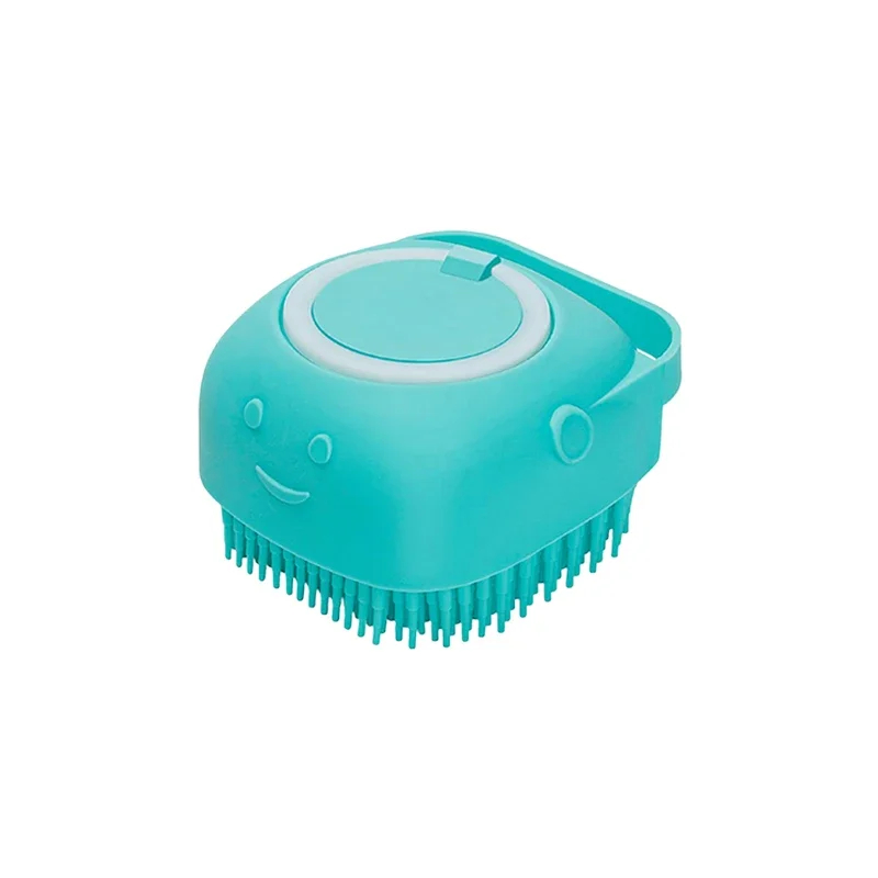 Pet Bath & Massage Brush with Shampoo Dispenser