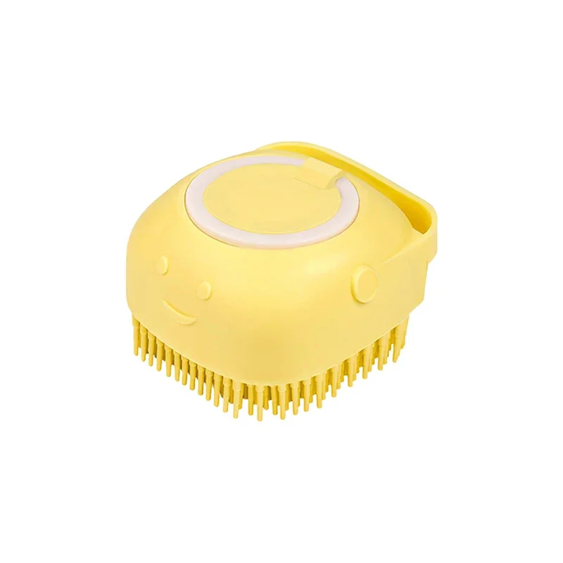 Pet Bath & Massage Brush with Shampoo Dispenser