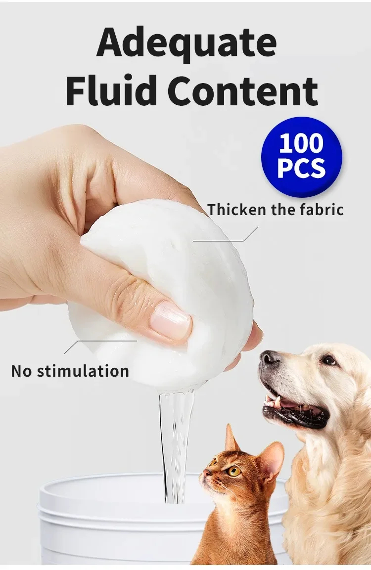 Pet Eye Cleaning Wipes for Cats & Dogs - Tear Stain Remover