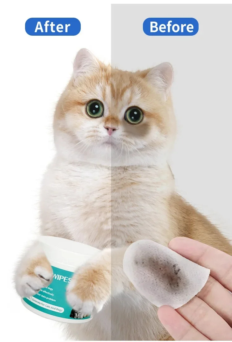 Pet Eye Cleaning Wipes for Cats & Dogs - Tear Stain Remover