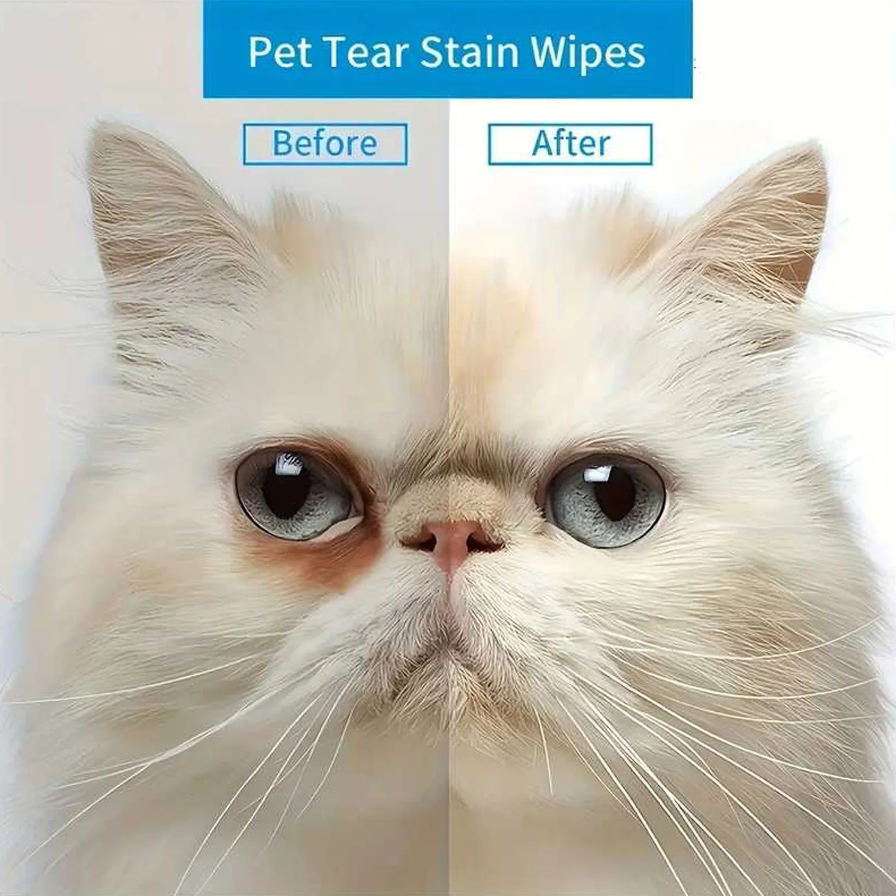 Pet Eye Cleaning Wipes for Cats & Dogs - Tear Stain Remover