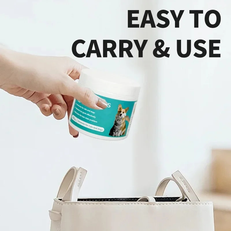 Pet Eye Cleaning Wipes for Cats & Dogs - Tear Stain Remover