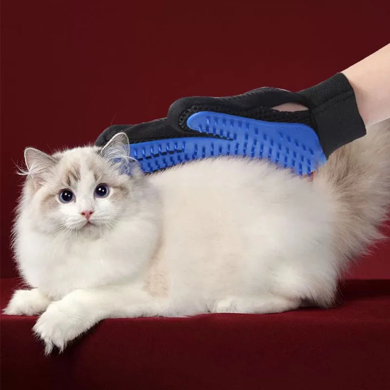 Pet Grooming Glove - Silicone Deshedding & Massage Brush for Dogs & Cats