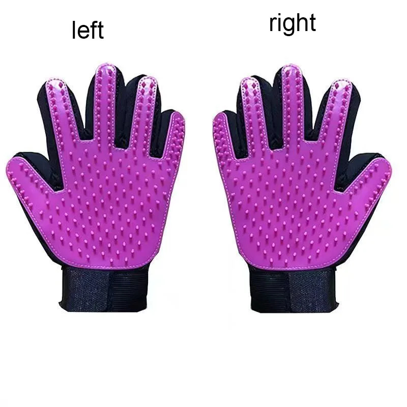 Pet Grooming Glove - Silicone Deshedding & Massage Brush for Dogs & Cats