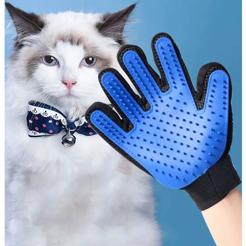 Pet Grooming Glove - Silicone Deshedding & Massage Brush for Dogs & Cats