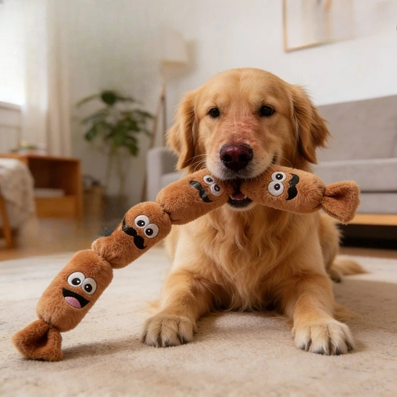 Sausage Plush Dog Squeaky Toy
