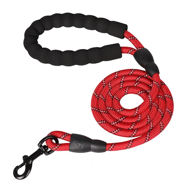 Strong Nylon Dog Leash with Padded Handle & Reflective Stripes