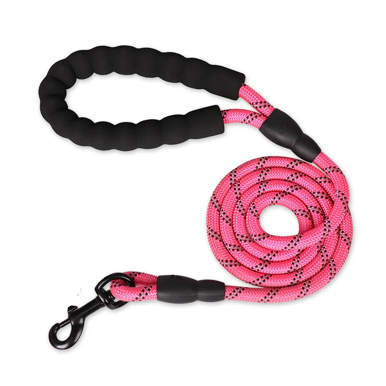 Strong Nylon Dog Leash with Padded Handle & Reflective Stripes