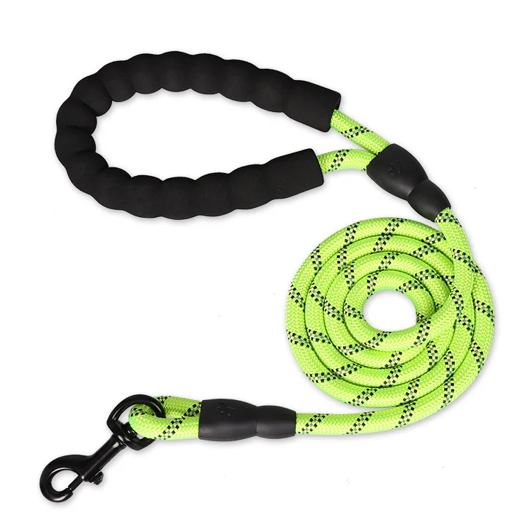 Strong Nylon Dog Leash with Padded Handle & Reflective Stripes