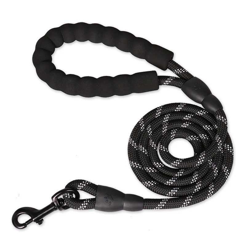 Strong Nylon Dog Leash with Padded Handle & Reflective Stripes