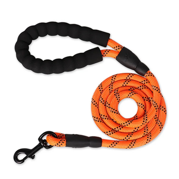 Strong Nylon Dog Leash with Padded Handle & Reflective Stripes