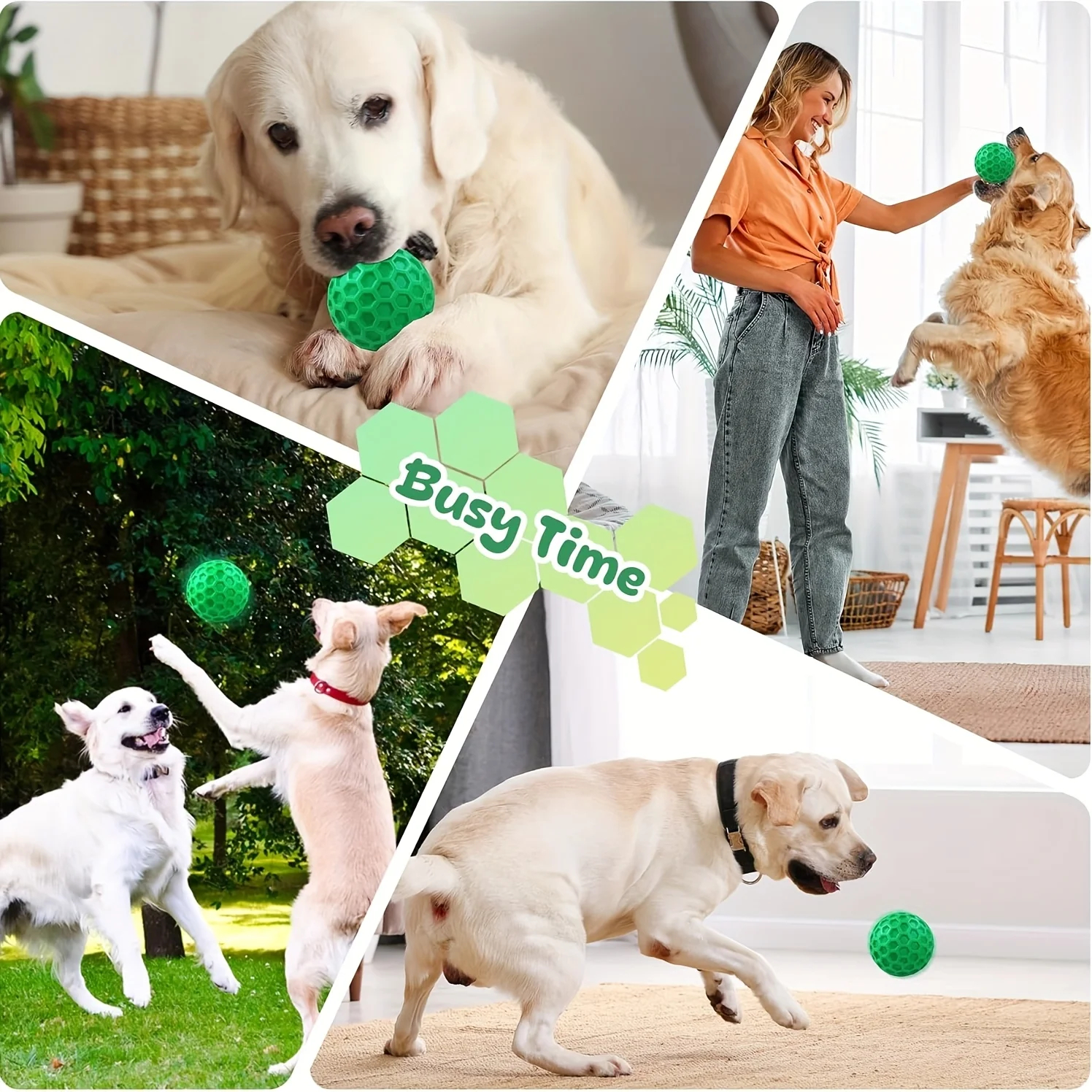 Tough Natural Rubber Dog Chew Toy - Squeaky Beef-Flavored