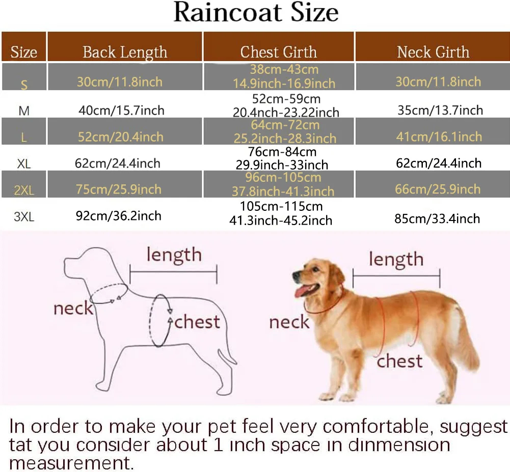 Waterproof Dog Raincoat with Hood - Reflective Yellow Cape for Rainy Days
