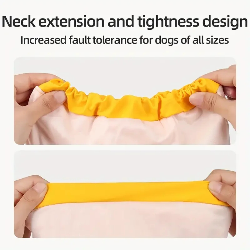 Waterproof Dog Raincoat with Hood - Reflective Yellow Cape for Rainy Days